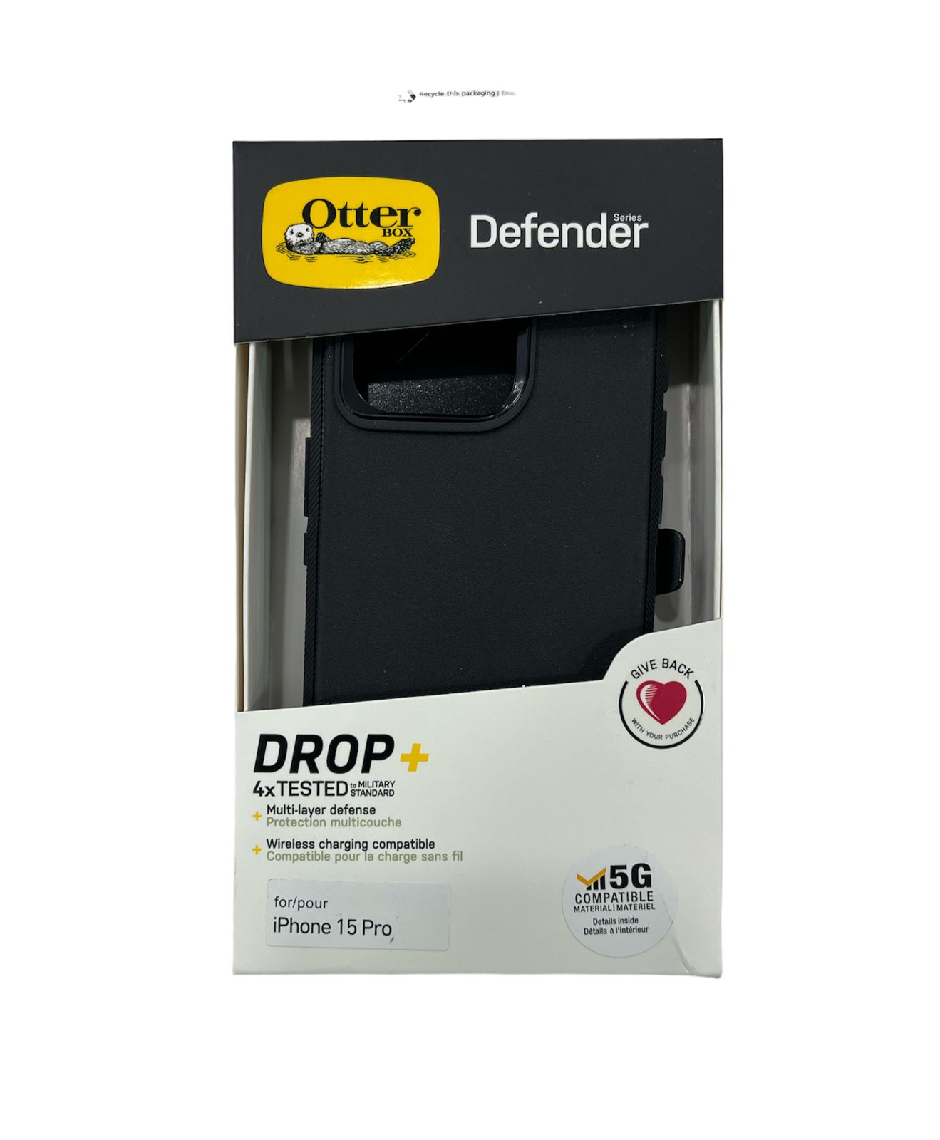 Cover Otterbox iPhone 15 Pro Defender Negro