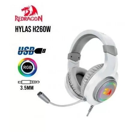 Redragon H260 Hylas Auriculares RGB White