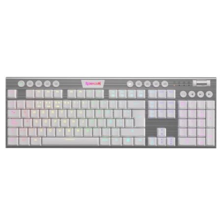 Redragon Teclado Gamer K618W Horus Fs Rgb White K618WKGB-S