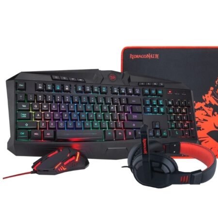 Redragon Kit Teclado Mouse, Audifonos S101 RGB