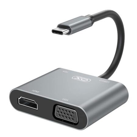 Usb-C To Hdmi And Vga Converter Xo-Hub001 4 En 1