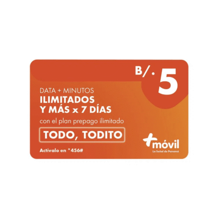 Tarjeta Prepago Mas Movil 5