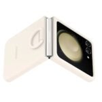 Samsung Silicone Case With Ring Z FLip 5 Beige