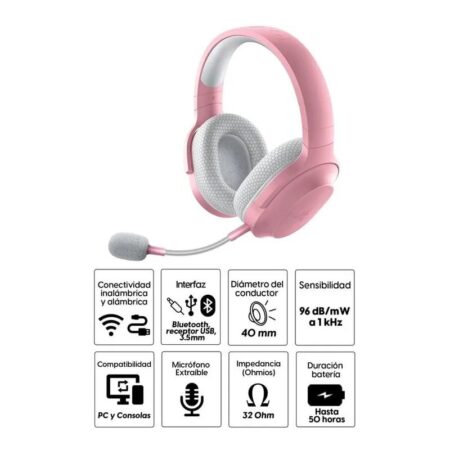 Audifonos Razer Barracuda X Pink RZ04-04430300-R3U1