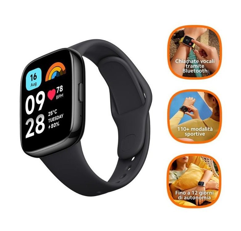 Smartwatch-Xiaomi-Redmi-Watch-3-Active-1.jpg Xiaomi Redmi Watch 3 Active Black - Imagen 1