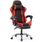 Silla Gaming Udomix Footrest 7006T Roja con Negro
