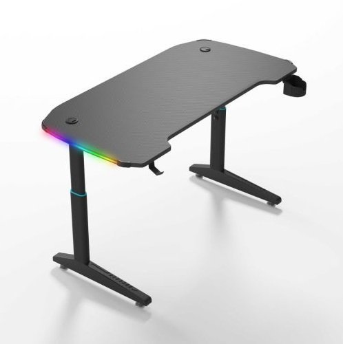 Y-Y-Gaming-Desk-1.jpg Mesa Y-Y Gaming Desk Black Led 1600 x 600x 630-980mm Armada - Imagen 1