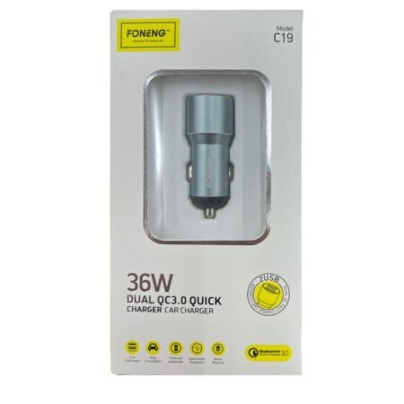 Foneng 36W Dual QC 3.0 Quick Charger Car Charger C19