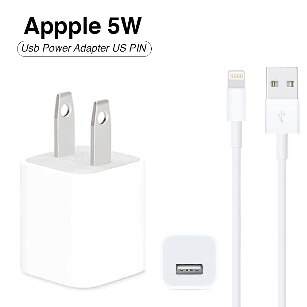 5W USB Power Adapter Lightning to USB Cable - Imagen 1