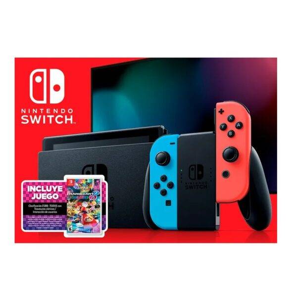 Consola Nintendo Switch Neon 32GB Latina Incluye Mario Kart HRD-S