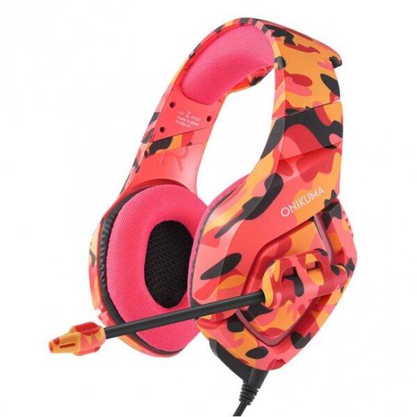Onikuma Audífonos K1B camuflaje red