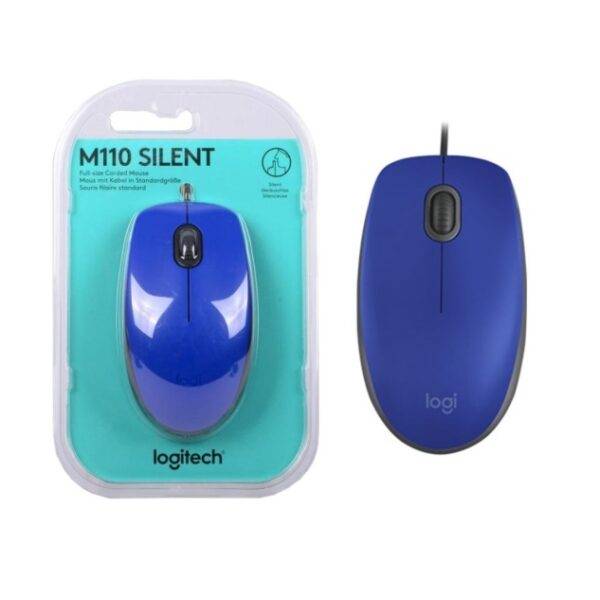 Logitech Mouse M110 Alambrico Usb Color Azul