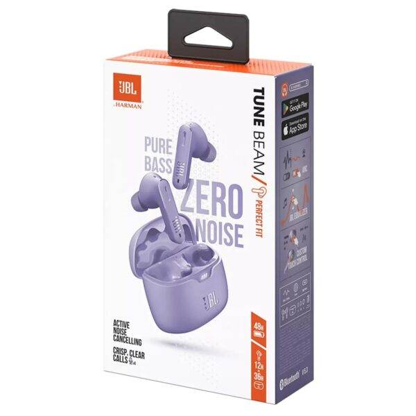 JBL Tune beam Perfect Fit 48 Horas Morado