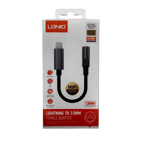 LDNIO lightning to 3.5mm female adapter LS-Y80i
