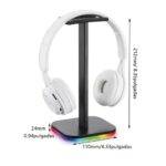 Stand Base para Audifonos Headset Stand con luz RGB t-11