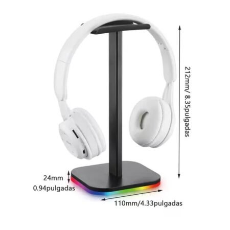 Stand Base para Audifonos Headset Stand con luz RGB t-11