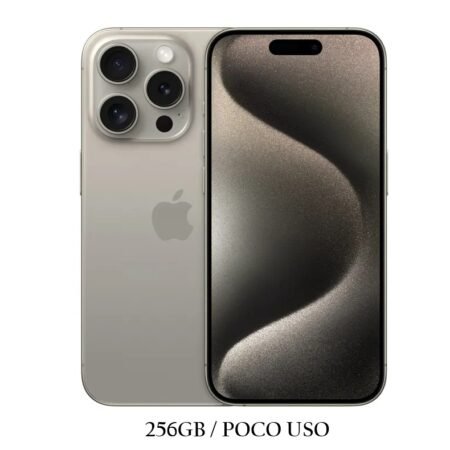 iPhone 15 Pro Max 256GB Titanium Natural Poco Uso 85% Chip