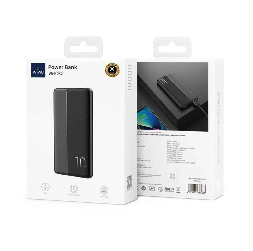 p032 Wiwu Power Bank WI-P032 Black - Imagen 1