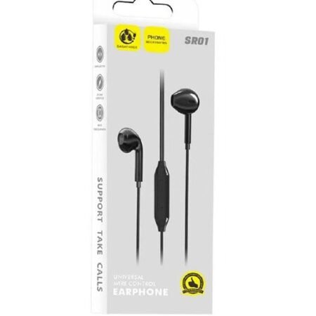 Audifono Cable Earphone SR01 Black