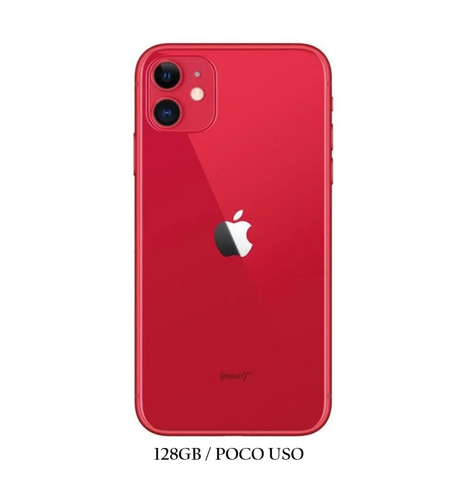 11 128GB iPhone 11 Rojo Poco Uso 128 GB 91% - Imagen 1