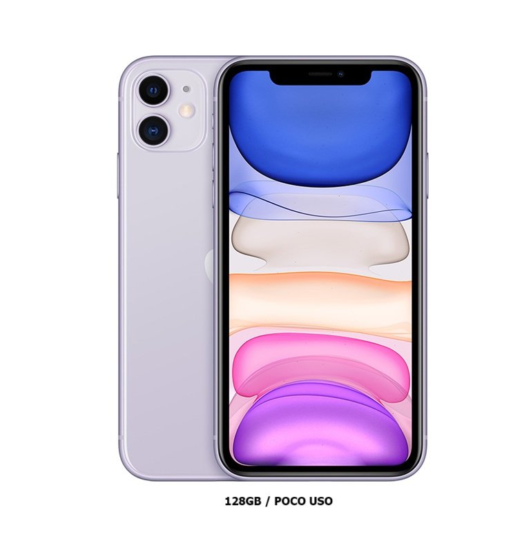 11 MORADO iPhone 11 128GB Morado Poco Uso 90% - Imagen 1