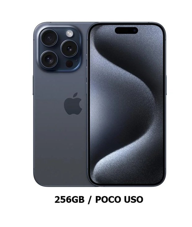 15 5329 iPhone 15 Pro Max 256GB Azul Poco Uso 89% Chip - Imagen 1