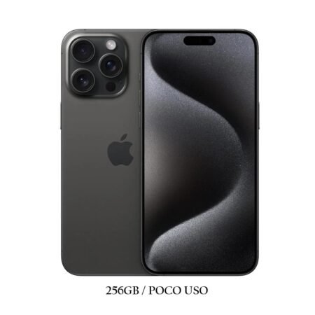 iPhoner 15 Pro Max 256GB Black Poco Uso 95% Esim