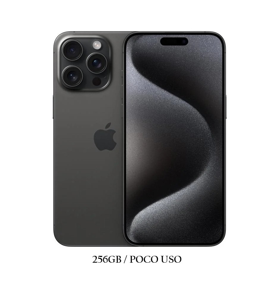 15 PRO MAX 256GB iPhone 15 Pro Max 256GB Black Poco Uso 86% Chip - Imagen 1