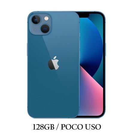 iPhone 13 128GB Azul Poco Uso 72% Chip