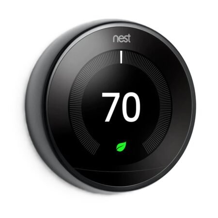 Google Nest Learning Smart Wifi Thermostat Black 3rd Gen