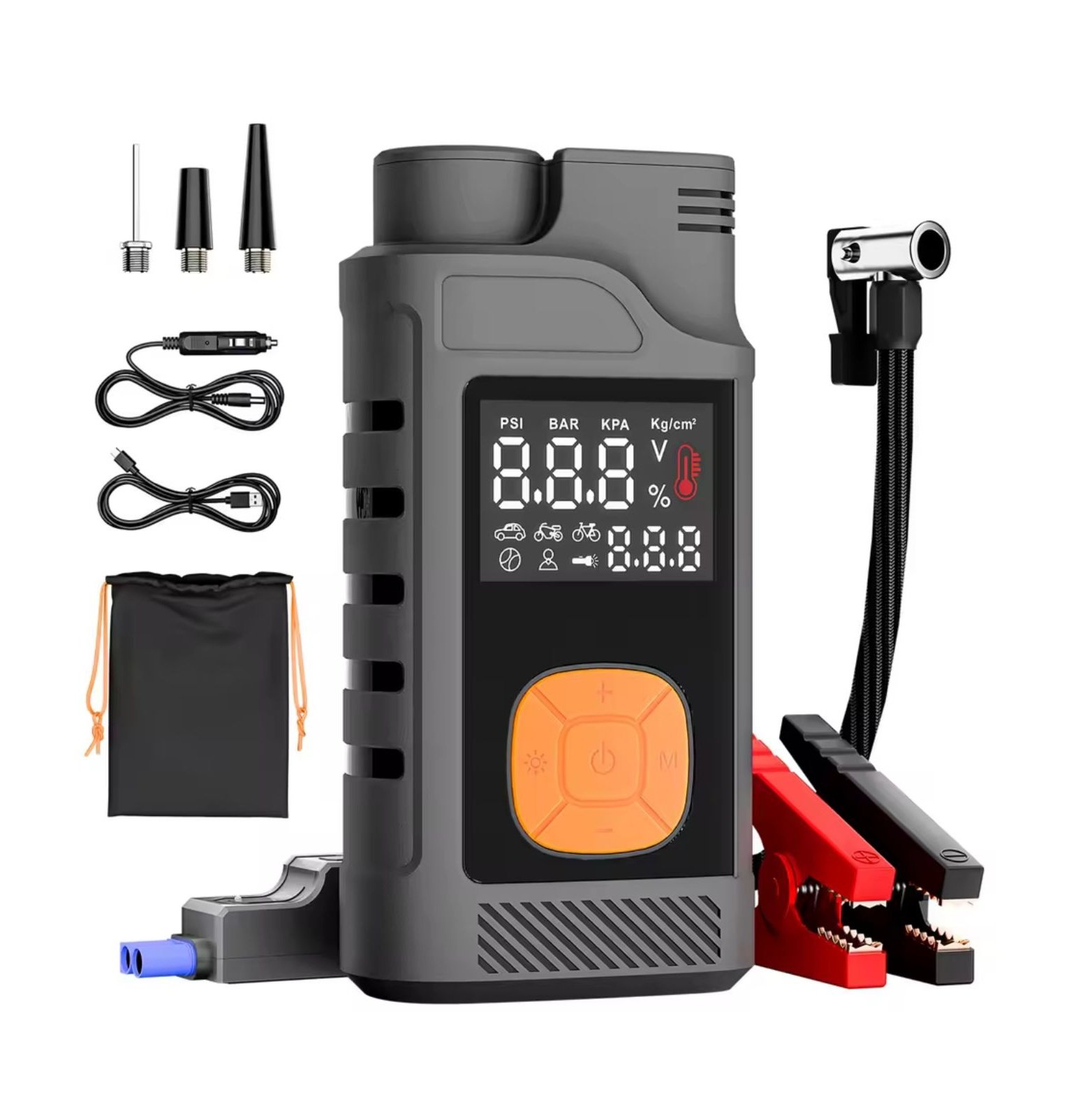 jump panama Jump Starter With Air Compresor M180B19G-006 - Imagen 1