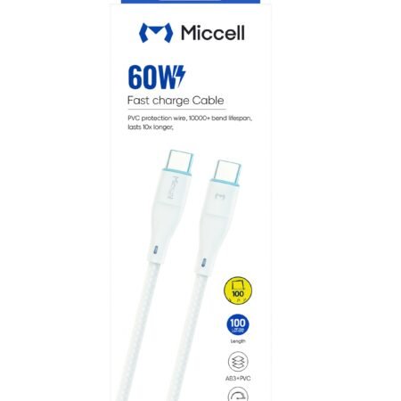 60W Fast Charge C a C blanco 1m