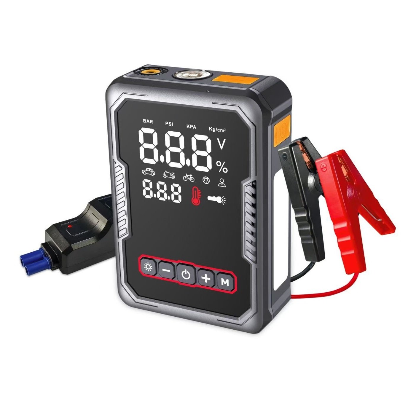 jump panama Jump Starter With Air Compressor M122B19G-008 12v Lead-Acid, 20 Jump Stars, 150PSI, 18W, Super Birght - Imagen 1
