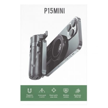 Soporte P15 Mini MagSafe con Tripode y Control Inalambrico