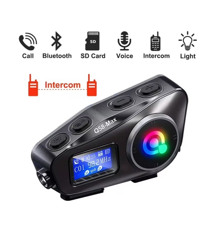 q58 Intercom para Moto Helmet Headset Wireless Q58-MAX - Imagen 1
