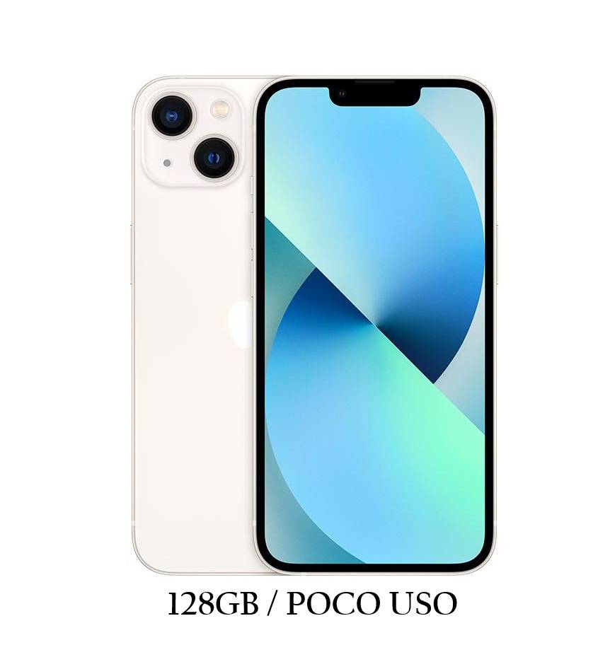 iPhone 13 128GB Blanco Poco Uso 74% Chip » MICELLPTY - Stock Real