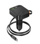 Hoco 65W Car Charger With Retractable Cable NZ18