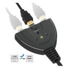 HDTV Pigtail Switch 4Kx2K 3x1 con 50cm HDTV Cable