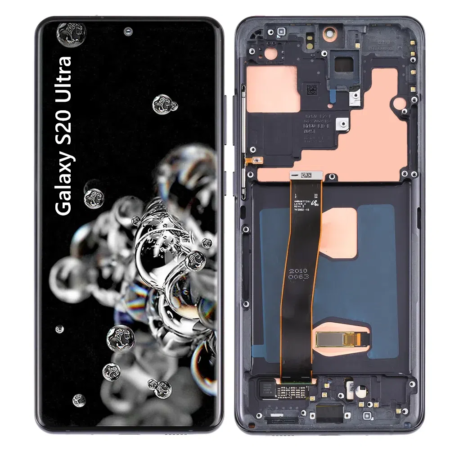 Pantalla Para Samsung S20 Ultra ORI Con Marco Negro / Silver / Azul + Instalacion