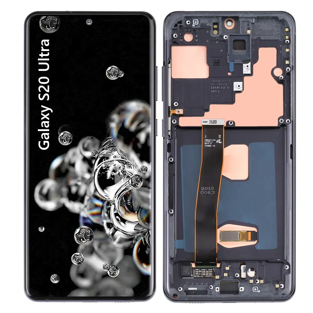 S20 ULTRA Pantalla Para Samsung S20 Ultra ORI Con Marco Negro / Silver / Azul + Instalacion - Imagen 1