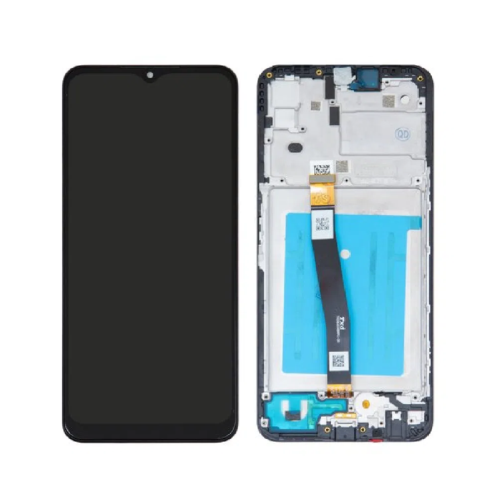 a22 5g con marco Pantalla Para Samsung A22 5G ORI Con Marco Negro + Instalacion - Imagen 1