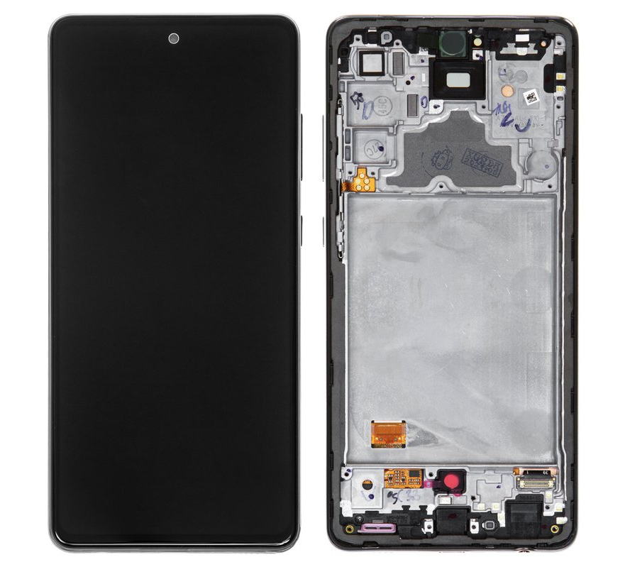 a72 top marco Pantalla Para Samsung A72 TOP ORI Con Marco Negro + Instalacion - Imagen 1