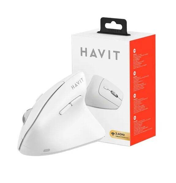 Havit MS45WB Mouse Wireless White Dual Mode Blanco » MICELLPTY