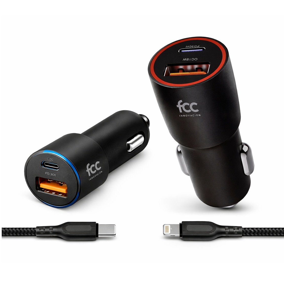 pd 48 iphone PD 48W FCC-8106 Pro 18W 30W Max Cable Usb -C a Lightning - Imagen 1