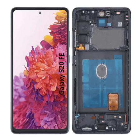 Pantalla Para Samsung S20 FE ORI Con Marco Negro / Silver / Azul + Instalacion