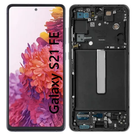 Pantalla Para Samsung S21 FE ORI Con Marco Negro + Instalacion