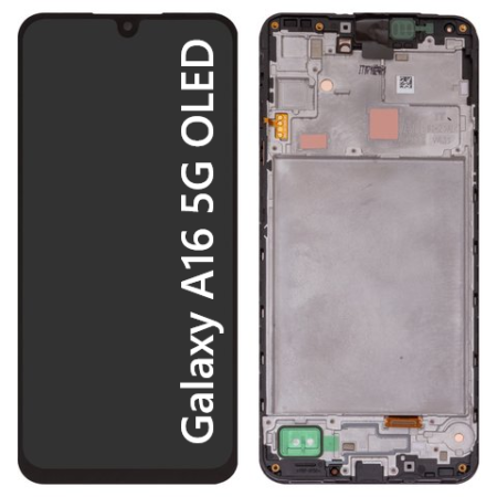 Pantalla Para Samsung A16 5G OLED Con Marco Negro + Instalacion