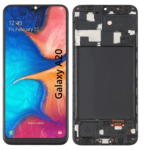 Pantalla Para Samsung A20 ORI Con Marco Negro + Instalacion