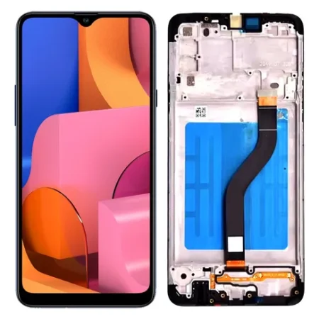 Pantalla Para Samsung A20S ORI Con Marco Negro + Instalacion