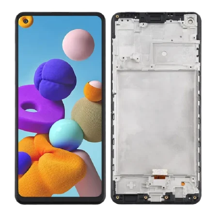 Pantalla Para Samsung A21S ORI Con Marco Negro + Instalacion